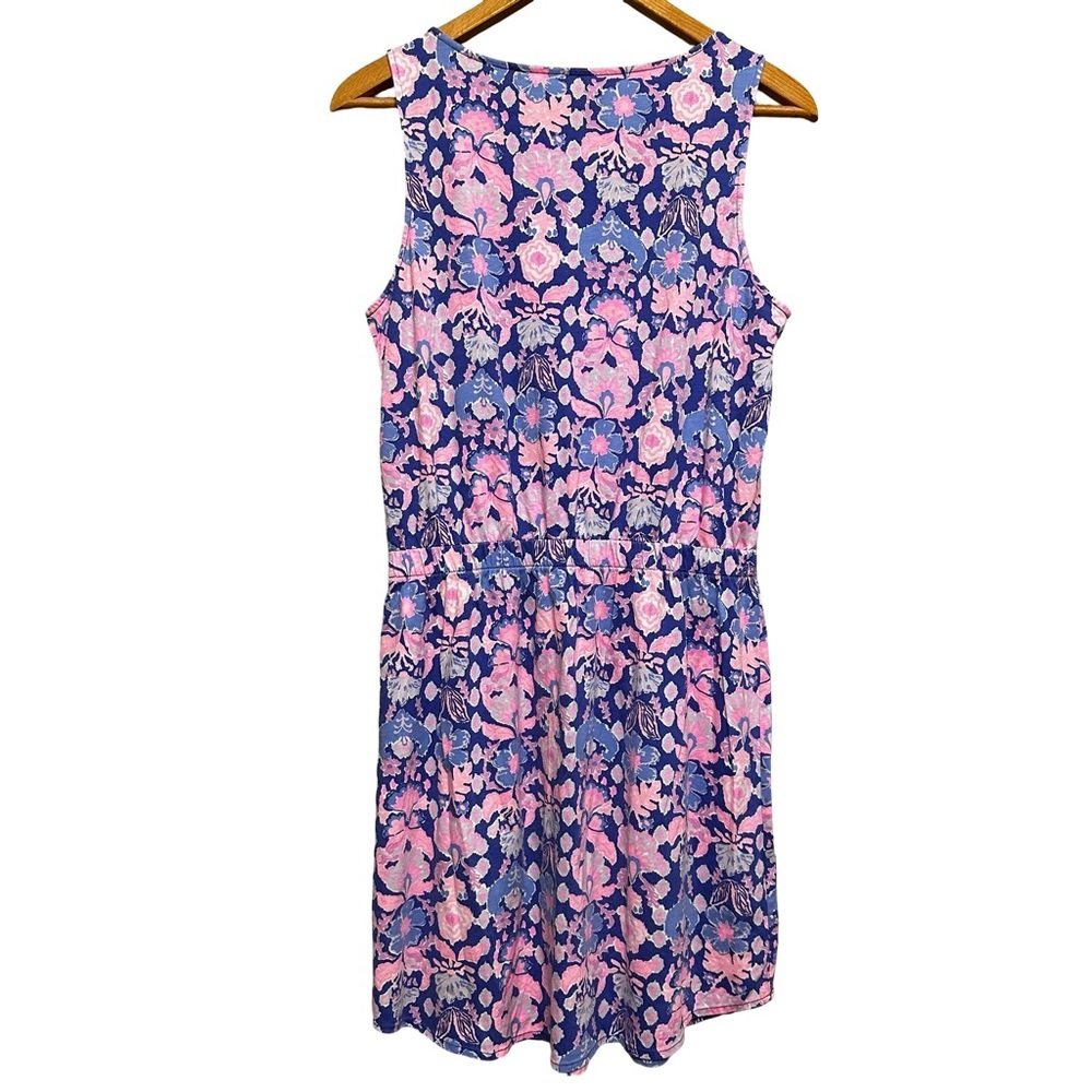 Sleeveless Blue & Pink Floral Summer Dress - Picture 6 of 13